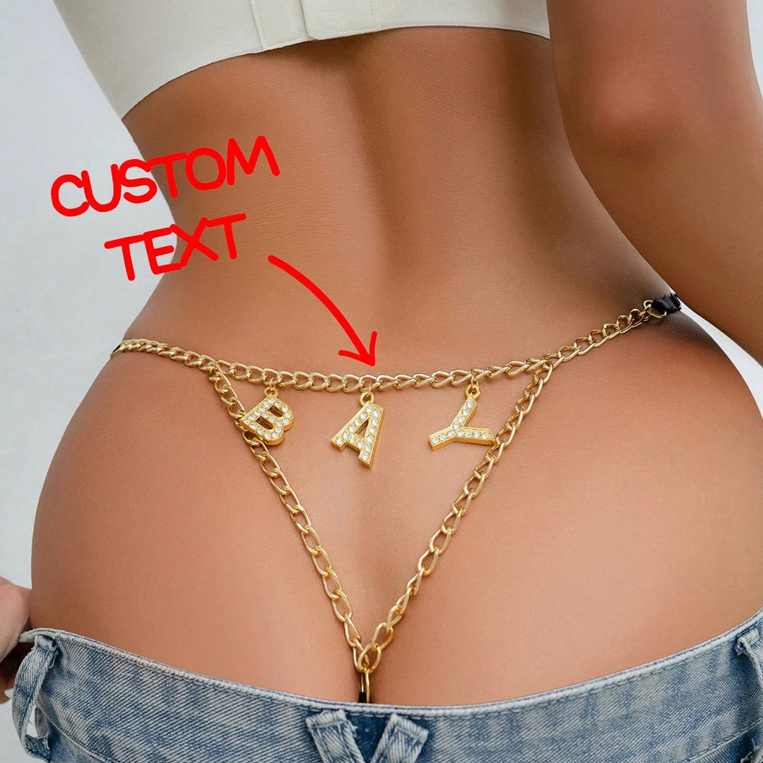 ゴールドチャームネーム付きカスタムTバックGストリング • 名前入りパーソナライズチャームTバック • カスタムTバックビキニ • カップルギフト • クリスマスプレゼント • メリークリスマス • カスタマイズされたクリスマス下着スパンコールファッション、カラフルなカスタム、パーソナライズ、ユニーク、カスタマイズされたフィン