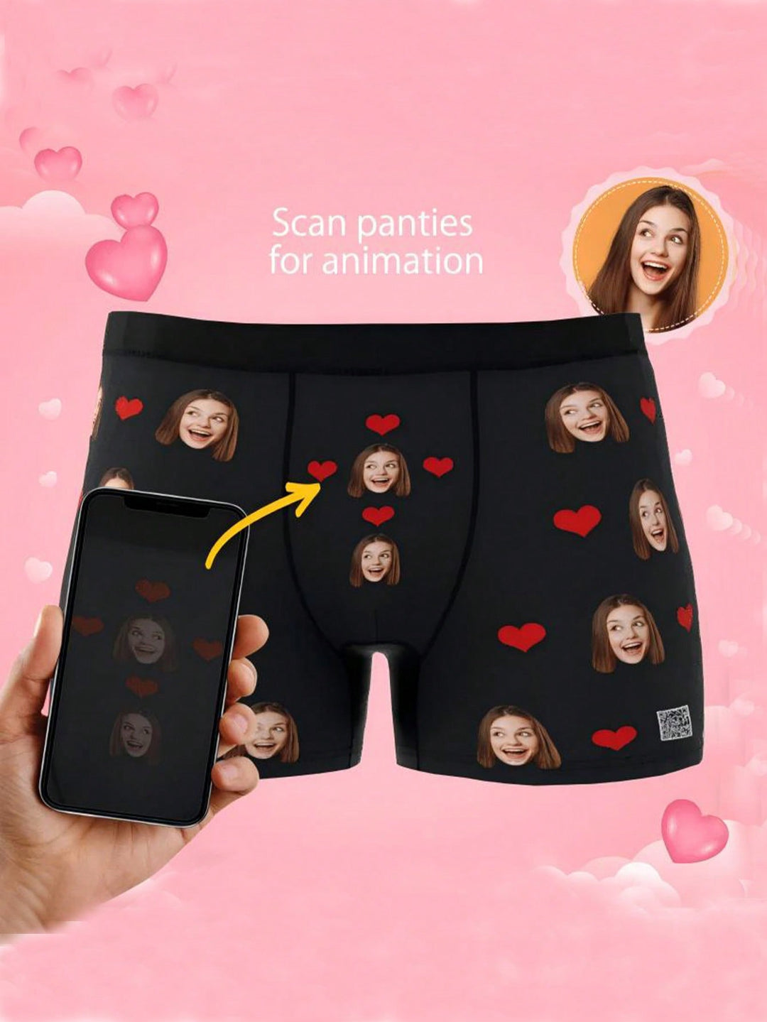 Customized Men's Printed Funny Boxer Briefs, Comfortable Daily Stretch Casual Underwear,Custom Boxer Heart Boxer Valentine,Christmas Costumes,Christmas Presents,Merry Christmas,Customized Christmas Underwear Dawg Adorable,Contracted,Funny,Cozy Custom,Pers