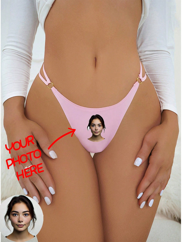顔写真入りカスタムTバック、写真入りブリーフ、顔写真入りTバック、顔写真入りパーソナライズ下着、顔写真入り下着、写真入りTバック、女性用カスタムTバック、花嫁用カスタムTバック、ウェディングシャワーギフト、花嫁用下着、アニバーサリー