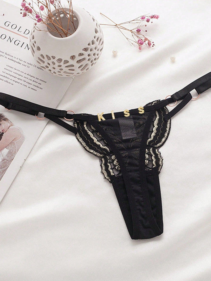 カスタマイズクリスタルネームバタフライアンダーウェアカラー刺繍セクシーレース調節可能面白いパンティー、クリスマスコスチューム、クリスマスプレゼント、メリークリスマス、カスタマイズされたクリスマスアンダーウェア