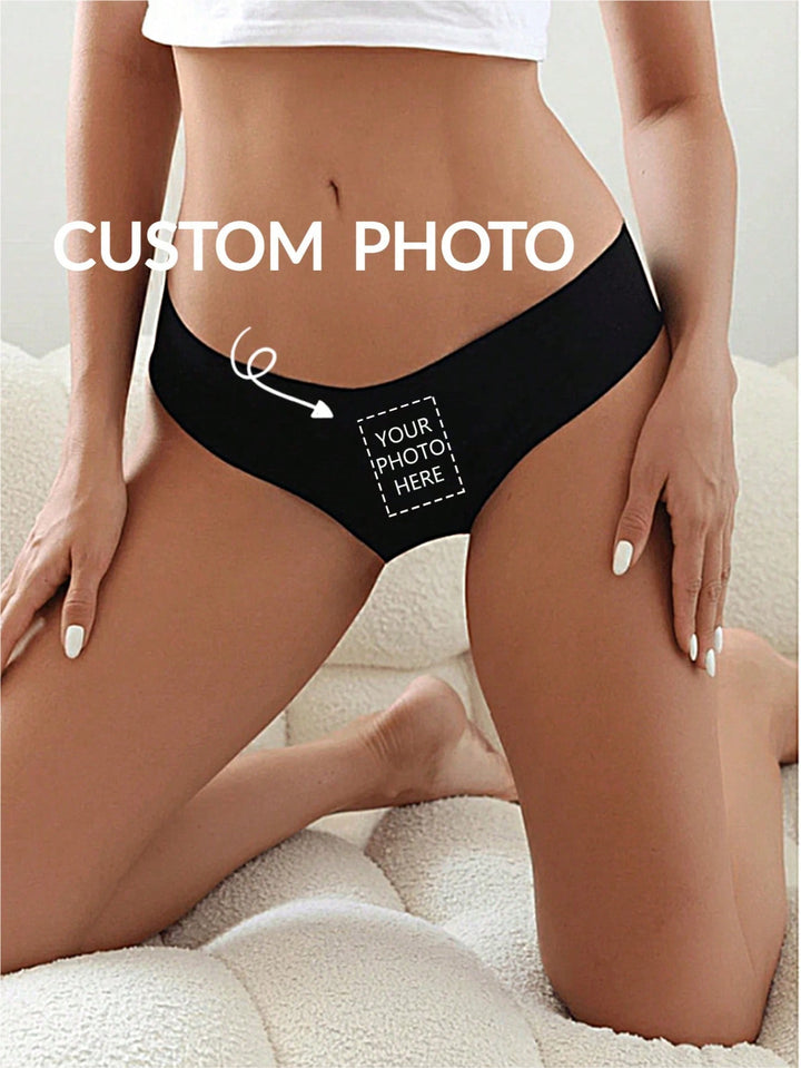 カスタムセクシーなレディース面白いパンティーシームレスパンティーアイスシルク超薄型ブリーフローウエスト跡が残らないランジェリー無地パンティーインティメイツ下着、クリスマスコスチューム、クリスマスプレゼント、メリークリスマス、カスタマイズされたクリスマス下着