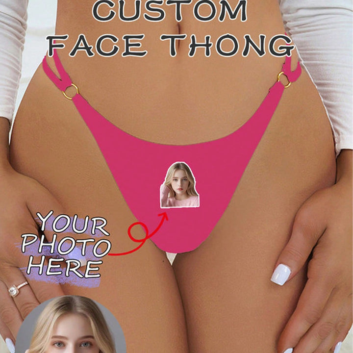 顔写真入りカスタムTバック、写真入りブリーフ、顔写真入りTバック、顔写真入りパーソナライズ下着、顔写真入り下着、写真入りTバック、女性用カスタムTバック、花嫁用カスタムTバック、ウェディングシャワーギフト、花嫁用下着、アニバーサリー