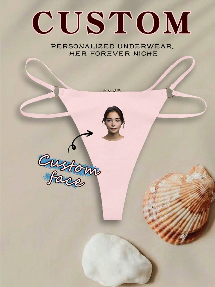 顔写真入りカスタムTバック、写真入りブリーフ、顔写真入りTバック、顔写真入りパーソナライズ下着、顔写真入り下着、写真入りTバック、女性用カスタムTバック、花嫁用カスタムTバック、ウェディングシャワーギフト、花嫁用下着、アニバーサリー