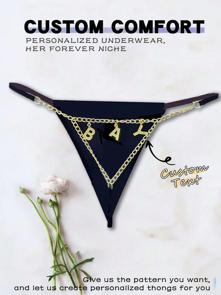 ゴールドチャームネーム付きカスタムTバックGストリング • 名前入りパーソナライズチャームTバック • カスタムTバックビキニ • カップルギフト • クリスマスプレゼント • メリークリスマス • カスタマイズされたクリスマス下着スパンコールファッション、カラフルなカスタム、パーソナライズ、ユニーク、カスタマイズされたフィン