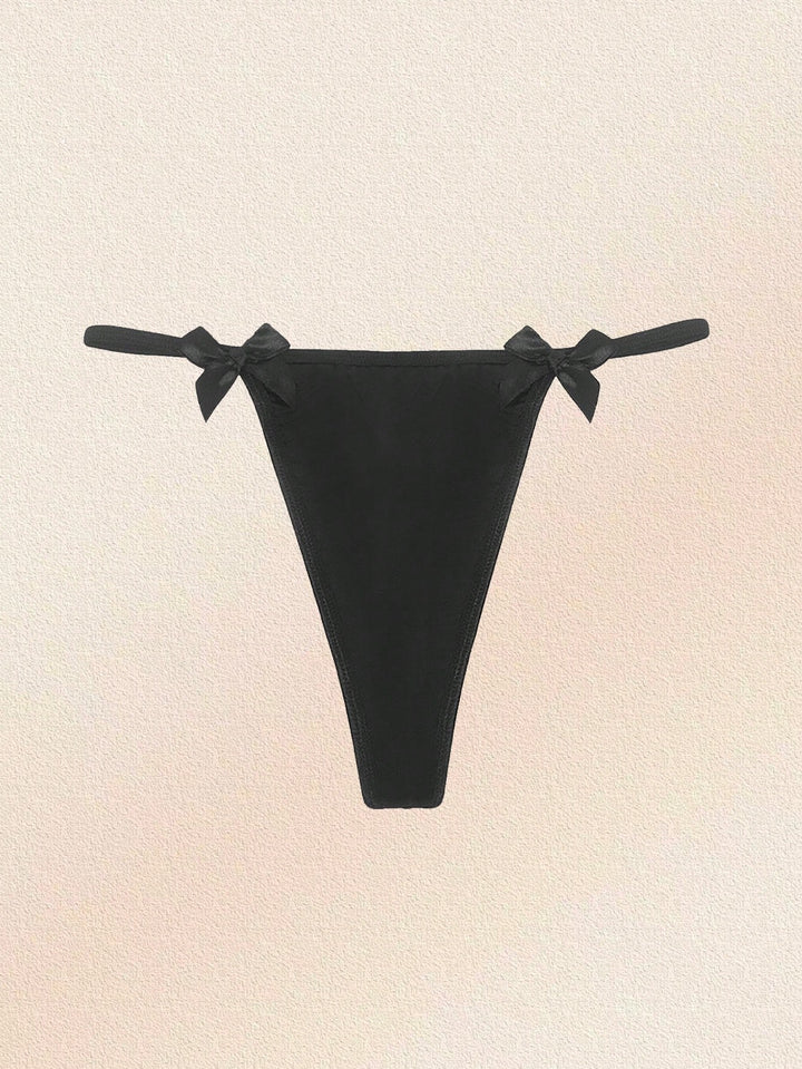 カスタムクリスタルレターレディースボウフィーリングTバックメタルチェーンパンティー1セット