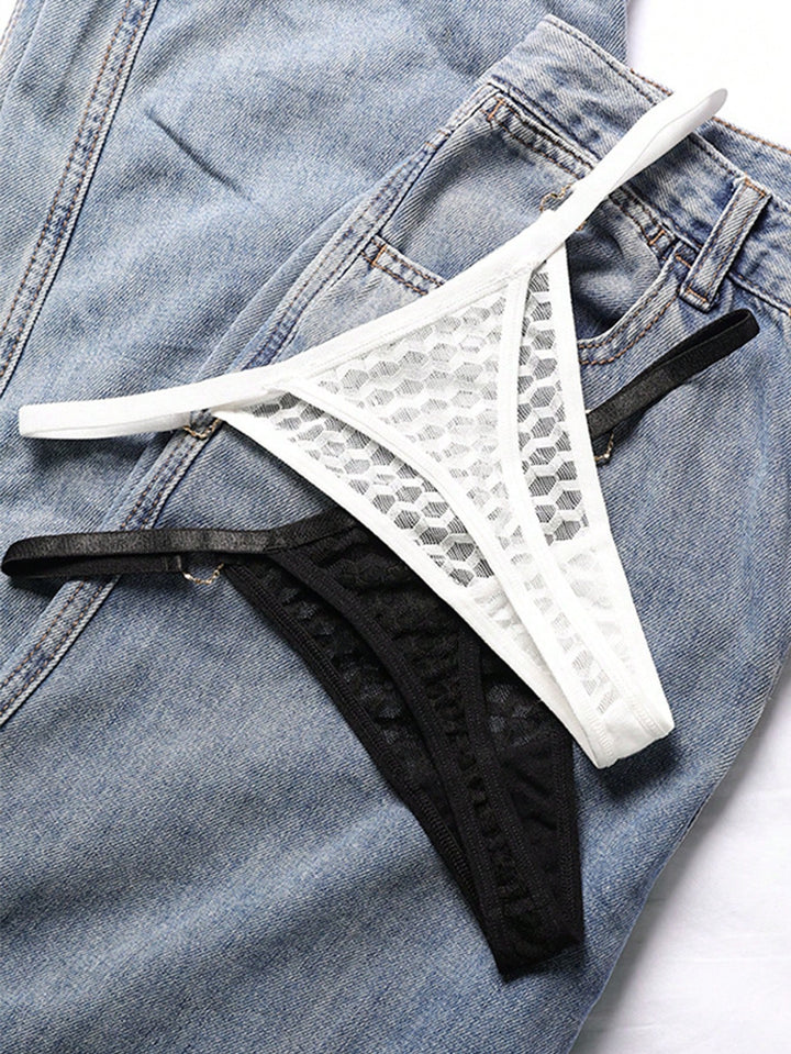 1-Piece Custom Christmas Lady Love Buckle Sexy Sexy Lace Low-Rise Funny Thong Underwear For Women