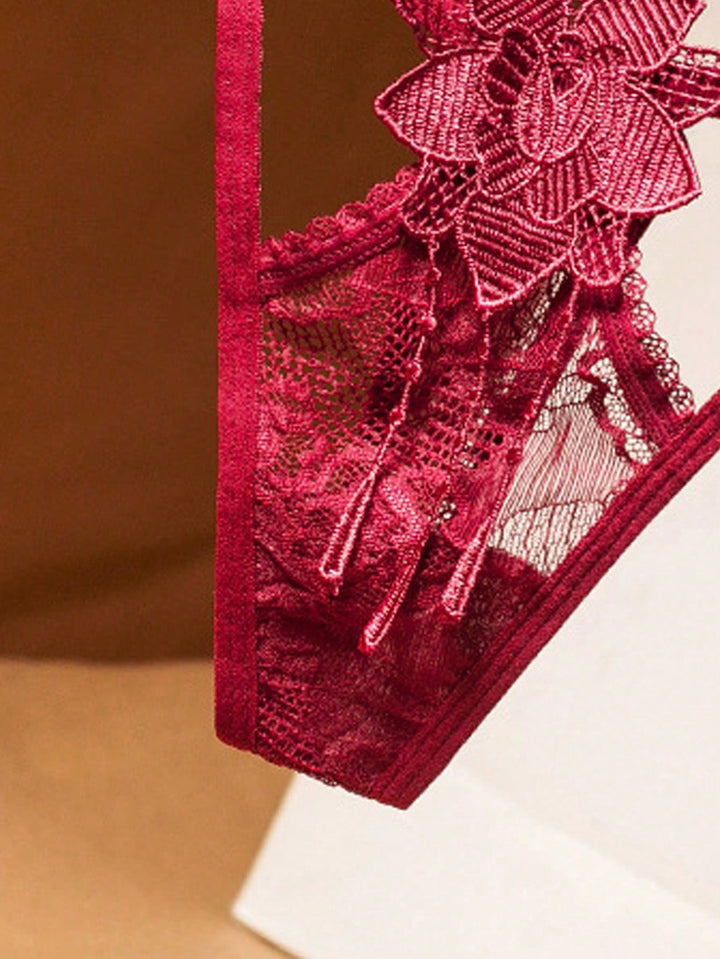 カスタムテキスト。サイドストラップ下着レディースレースセクシー大きいサイズ軽量高級ストラップ中空T字型パンツローウエストTパンツ。クリスマス。