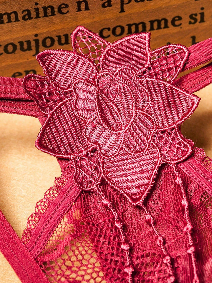 カスタムテキスト。サイドストラップ下着レディースレースセクシー大きいサイズ軽量高級ストラップ中空T字型パンツローウエストTパンツ。クリスマス。