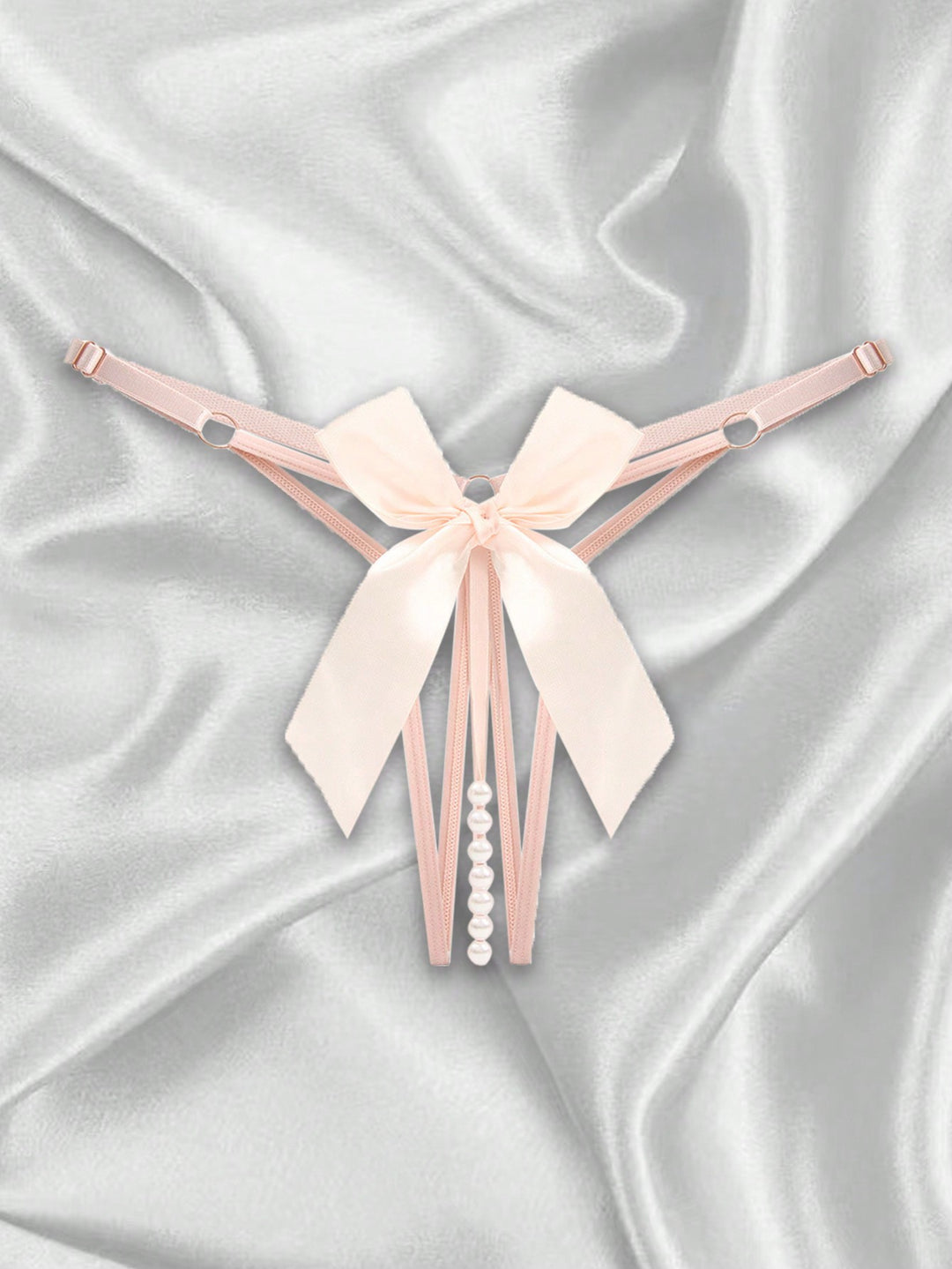 1-Piece Custom Christmas Lady Titillate Beaded Hot Butt Sexy Adjustable Size Thong Lingerie For Women