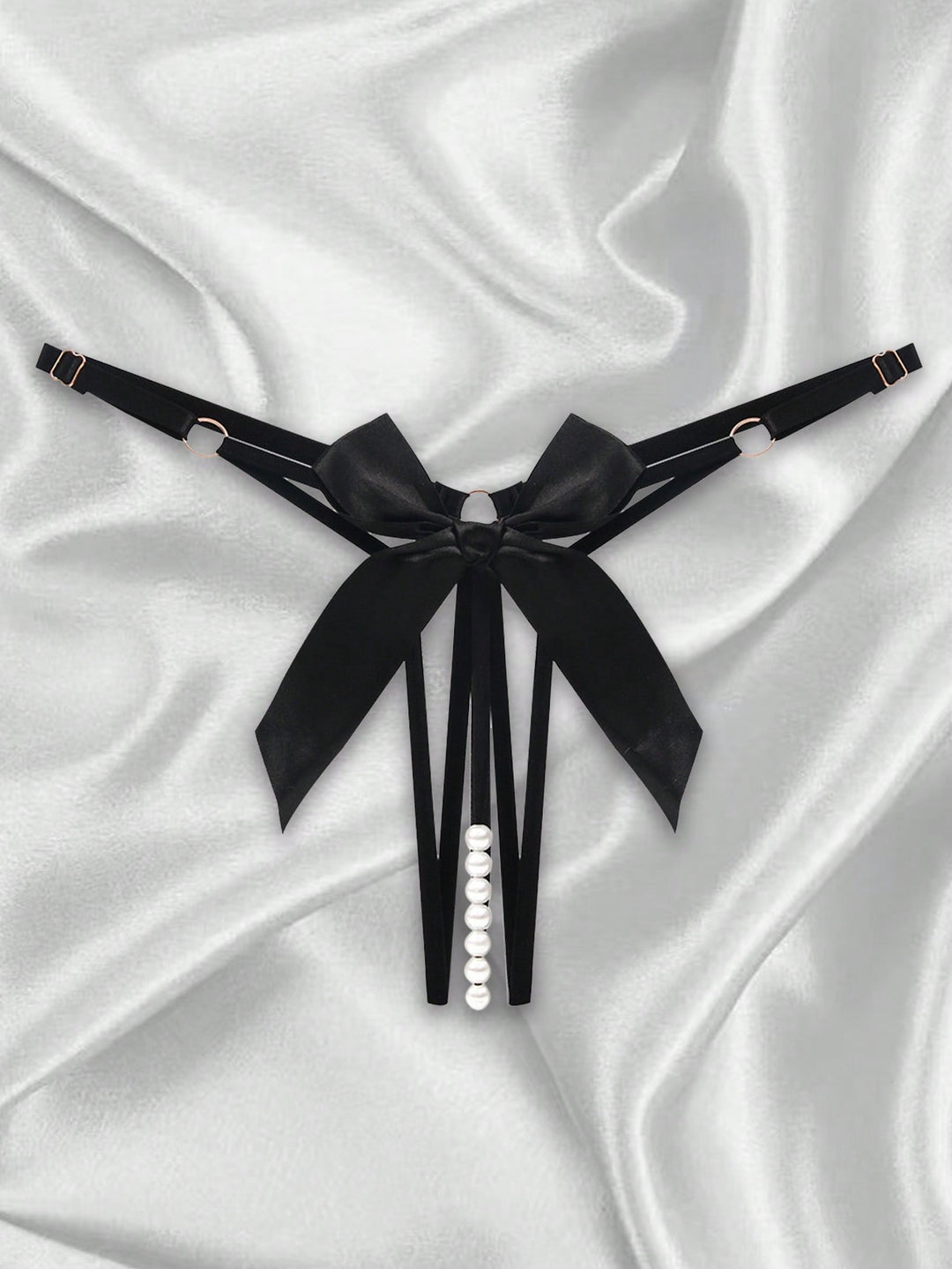 1-Piece Custom Christmas Lady Titillate Beaded Hot Butt Sexy Adjustable Size Thong Lingerie For Women