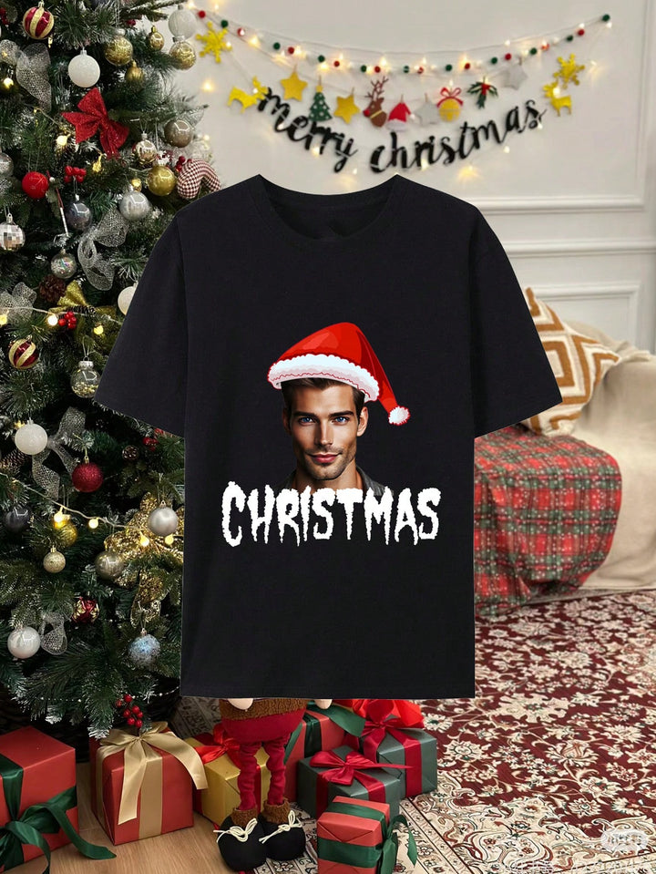 1 Set Custom Profile Photo Custom Face Solid Color Breathable Short Sleeve, Can Be Customized Personalized Printed Funny T-Shirt Suitable For Christmas, Gifts, Festivals
