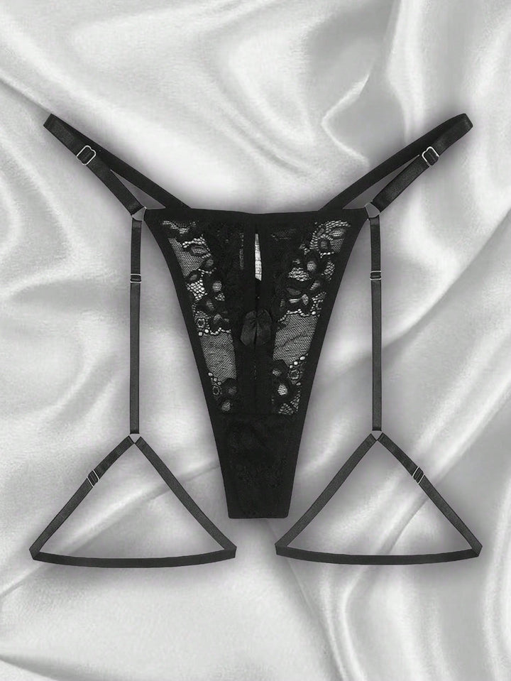 1セットカスタムテキスト、カスタムネーム、レディースセクシーTバック、レディースレースシースルー下着、調節可能なセクシーなレディース下着ローライズTバック、クリスマス、休日、ギフトに最適