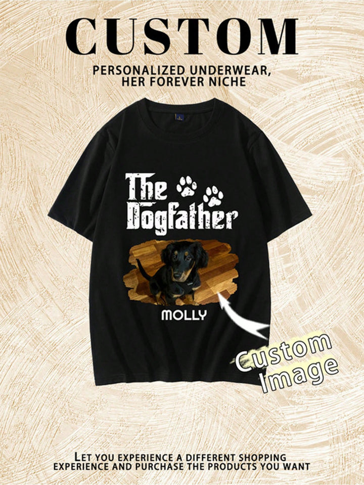 1-Piece Custom Printed Picture Image Comfortable Sports High Street Creative Short Sleeve Men's Funny T-Shirt