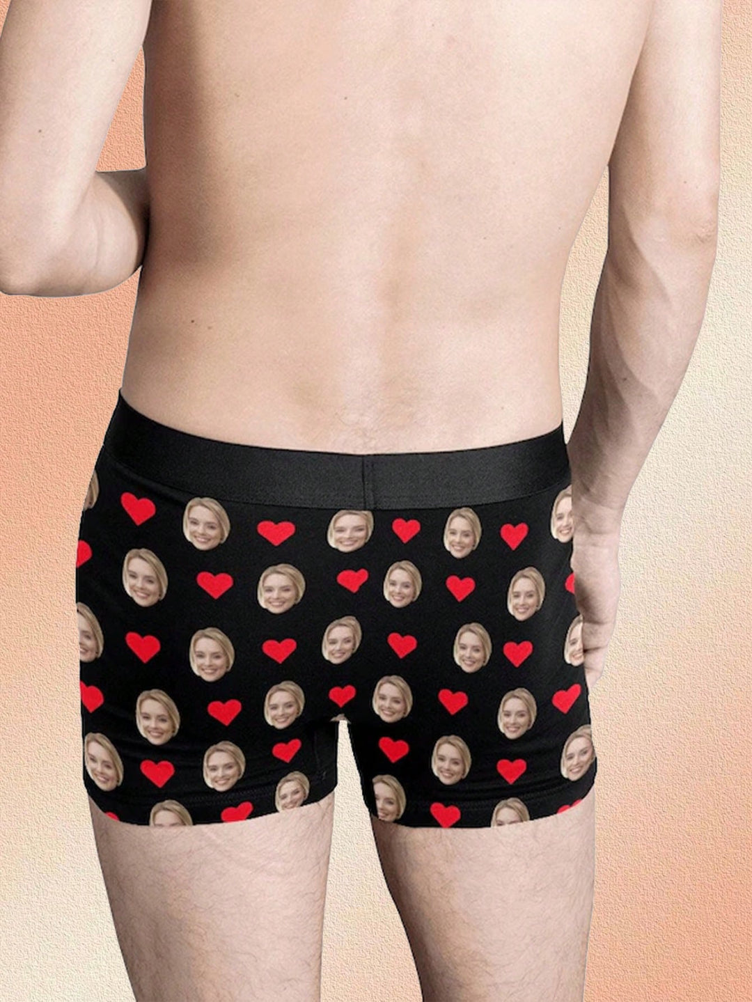 ボーイフレンド、夫、お父さんのための顔入り1ピースカスタムボクサー、写真入りカスタム下着、写真ボクサー、写真ボクサー、パーソナライズされたギフト。