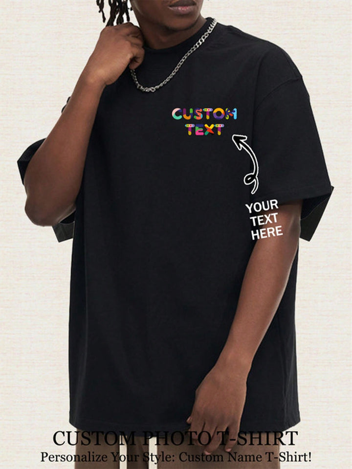 1-Piece Custom Classic Series High Street Fashion Vintage Basic Sexy Print Loose Personality Men's Top