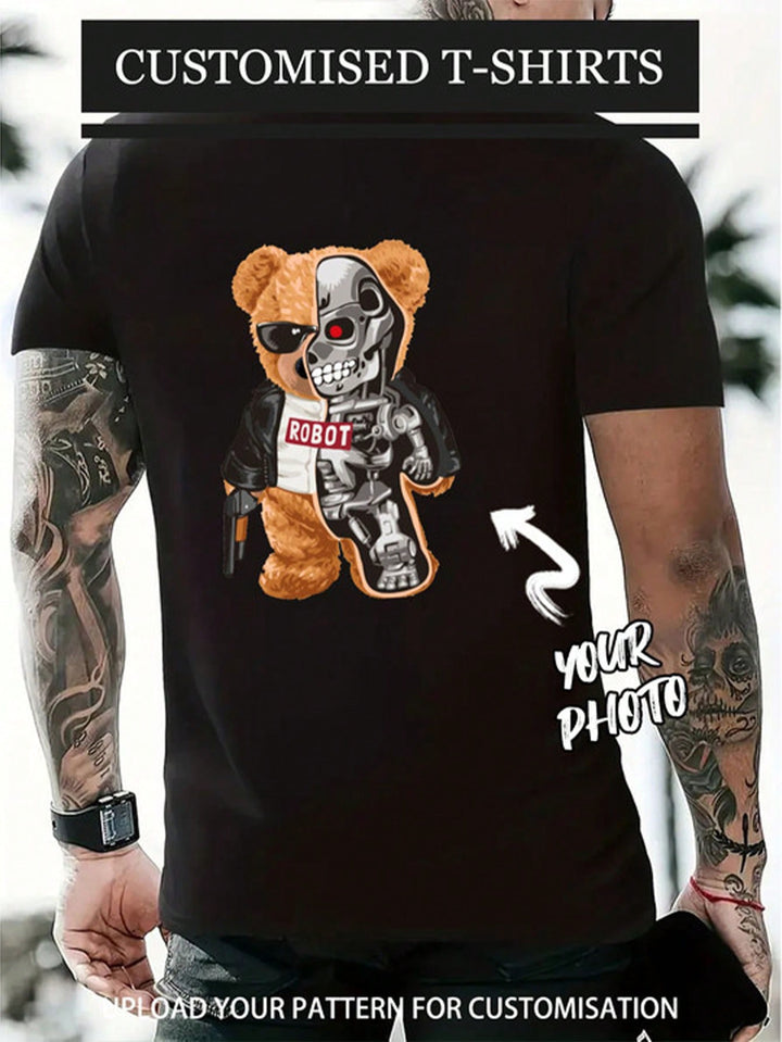 1-Piece Custom New T-Shirt Sexy Loose Fashion Comfortable Hip Hop Personality Short Sleeve Men's Top