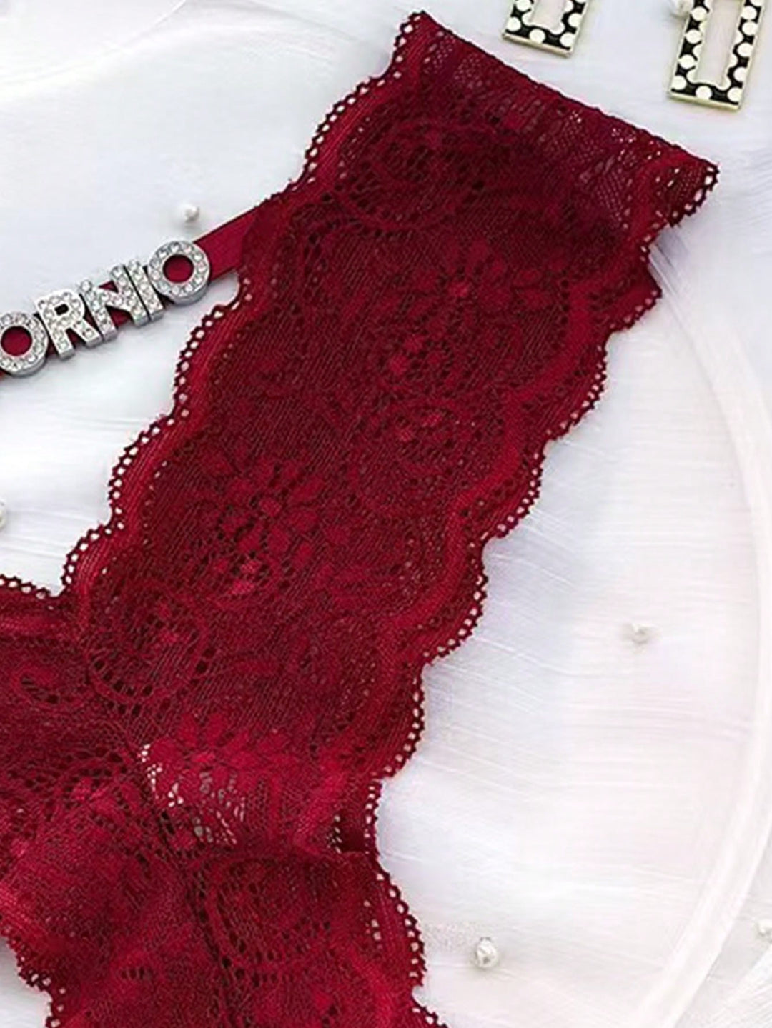 1-Piece Custom Crystal Letters Sexy Underwear Women's Low-Rise See-Through T Pants Crotch Bottom Lace Underwear Sequine Colorful Custom,Personalized,Unique,Customized Personalized Gifts For Men/Women,Lingerie,Panties,Underwear,Thongs Ideal Gifts For Her G