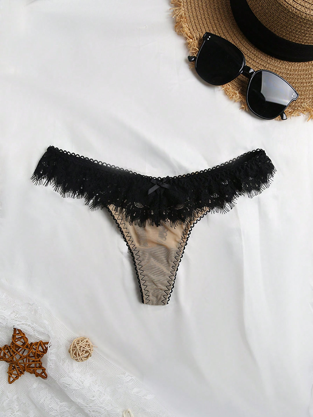 1PC Christmas Custom Lace Transparent Funny T-Pants Letters Women's Low-Waisted Underwear Ladies Thong Tulle Crotch Sexy Women's Underwear Sequine Colorful Custom,Personalized,Unique,Customized Personalized Gifts For Men/Women,Lingerie,Panties,Underwear,T