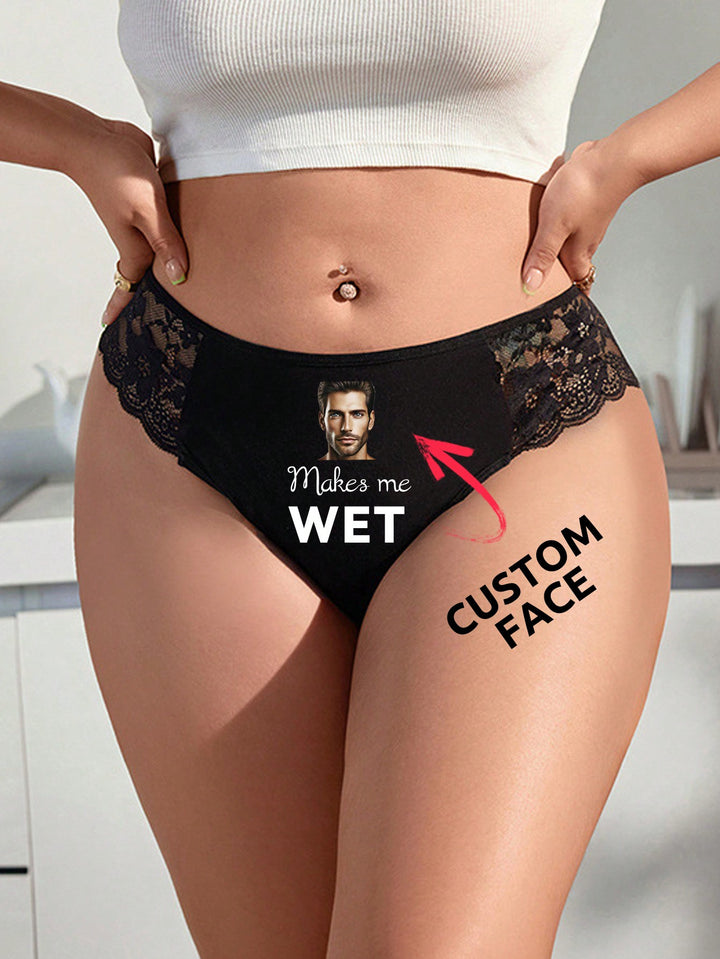 1枚のカスタム顔付きTバック、カスタム写真ブリーフ、パーソナライズ顔Tバック、顔付きパーソナライズ下着、カスタム顔下着、カスタム写真Tバック、女性用カスタムTバック、カスタムTバックブライド、
