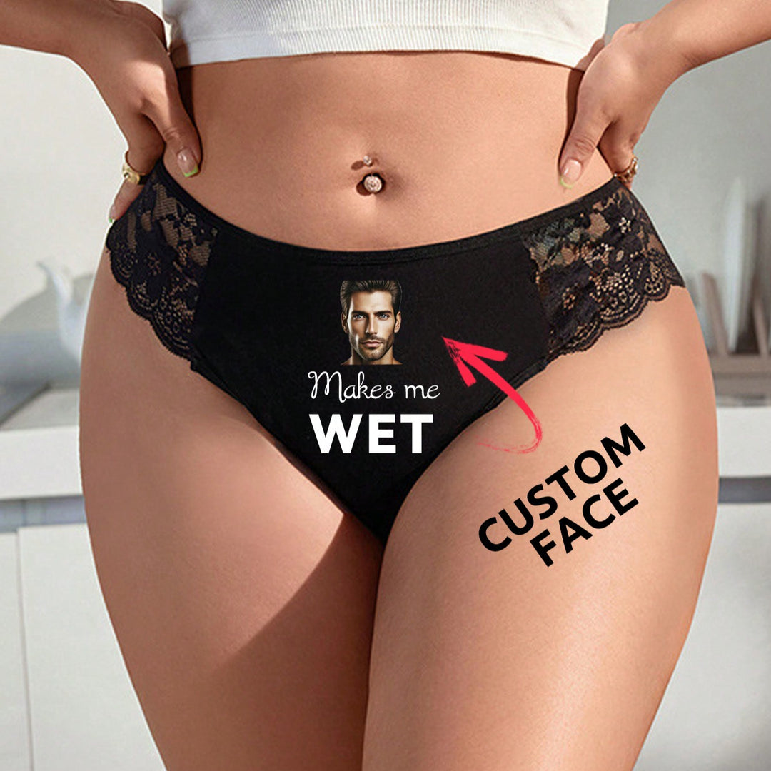 1枚のカスタム顔付きTバック、カスタム写真ブリーフ、パーソナライズ顔Tバック、顔付きパーソナライズ下着、カスタム顔下着、カスタム写真Tバック、女性用カスタムTバック、カスタムTバックブライド、