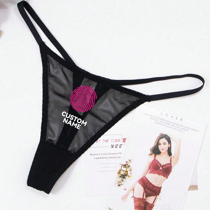 1-Piece Custom Printed Picture Lmage Ultra Thin Mesh Sheer Panties For Women Low Rise Quick Dry A Rope T Pants For Women Panties