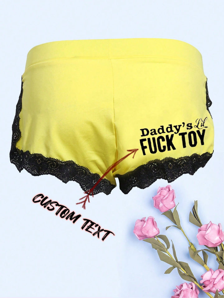 1ピースのカスタムテキストサイドスプリットボクサー。ボーイフレンド、友人の寝室、結婚式、冬、秋、フェスティバル、記念日、誕生日に最適です。