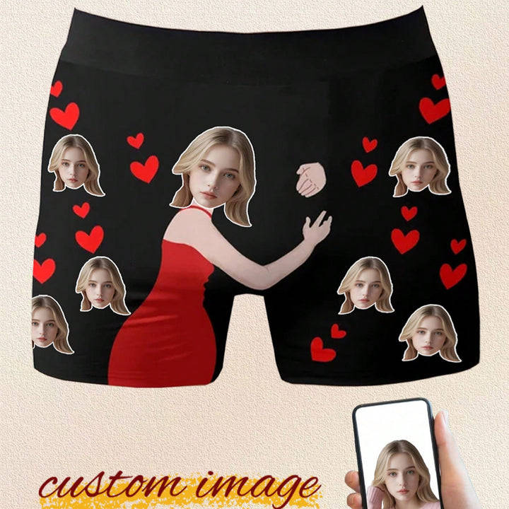 1- Custom Husband Boxers, Custom Face Underwear, Fun Wedding Gift For The Groom, Popular Anniversary Gift, Boyfriend Birthday Gift,Dawg,Colorful,Cute,Adorable,Contracted,Funny,Custom,Unique,Customized,Personalized,Ideal Gifts For Him,Boyfriend,Girlfriend,