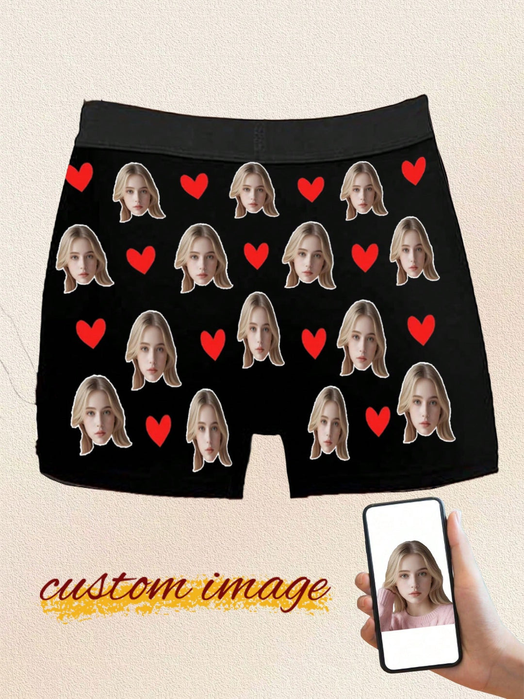 1-Piece Men's Underwear, Customized Pictures, Pattern Customization, Personalized Gifts For Boyfriends, Husbands, And Fathers