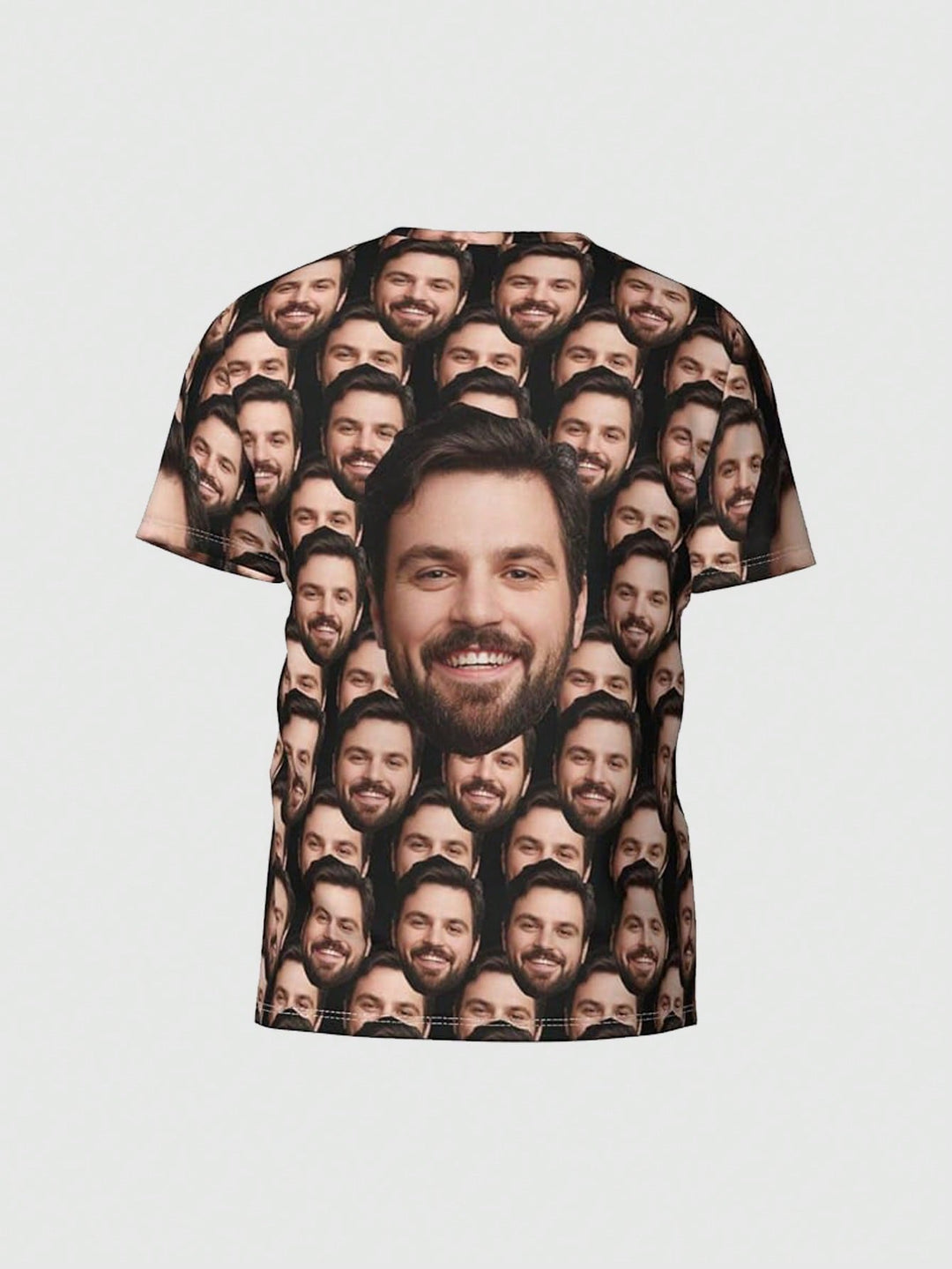 1-Piece Customized Face T-Shirt Personalized Men's Home Wear, Customized Pictures, Customized Face Head Print Men's Home Wear, Customized Face Short Sleeve Personalized Men's T-Shirt, Customized Face Pictures Dawg, Colorful, Cute, Adorable, Contracted, Fu