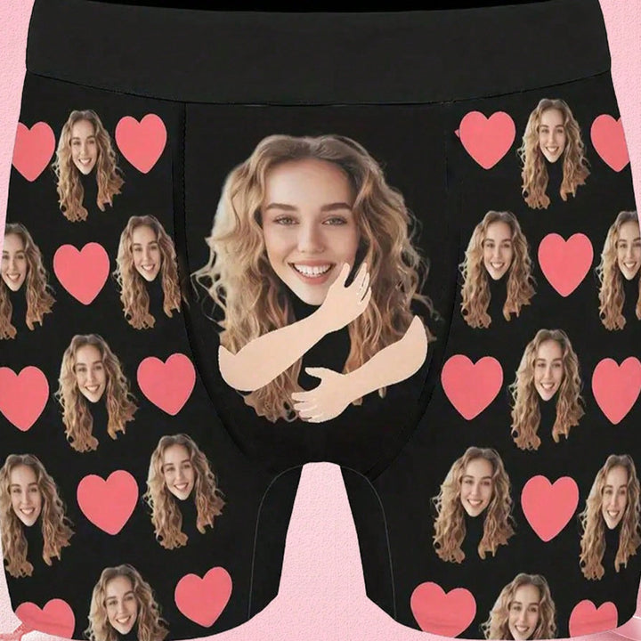 1ピースカスタムフェイスアンダーウェアパーソナライズされたメンズアンダーウェア、カスタム写真、写真付きアンダーウェア、カスタムフェイスアンダーウェア、ボーイフレンドの夫へのギフト、メンズカスタマイズ、冬、パーソナライズされたギフト、記念日、休日、ボーイフレンドの寝室に最適なギフト、Livi