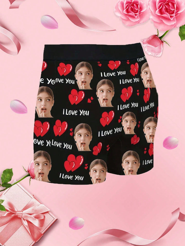 1ピースのカスタマイズされた顔の下着パーソナライズされた男性の下着、カスタマイズされた面白くてかわいい男性の下着、カスタマイズされた写真、カスタマイズされた顔の肖像画が印刷された男性の下着のボクサー、四季のためのカスタマイズされたパーソナライズされたギフト