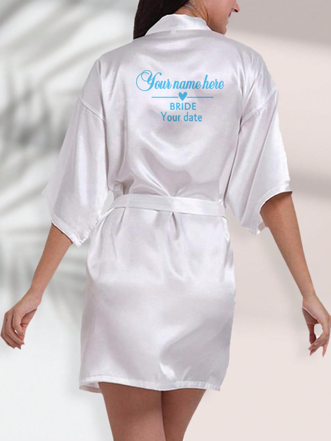 女性用カスタムパジャマ 名前をカスタマイズ 日付をカスタマイズ パーソナライズされたテキストをカスタマイズ 女性用サテンブライダルドレス 快適なナイトガウン
