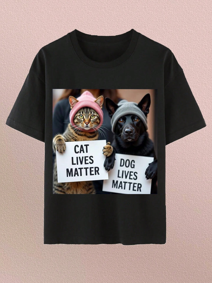 カスタマイズされたパーソナライズされたゆったりとしたラウンドネックのカジュアルTシャツ - テキストを追加できるボーイフレンドまたはガールフレンドのカップル向けカスタマイズ可能なTシャツ、誕生日プレゼントでパーソナライズされたプリントTシャツをデザイン