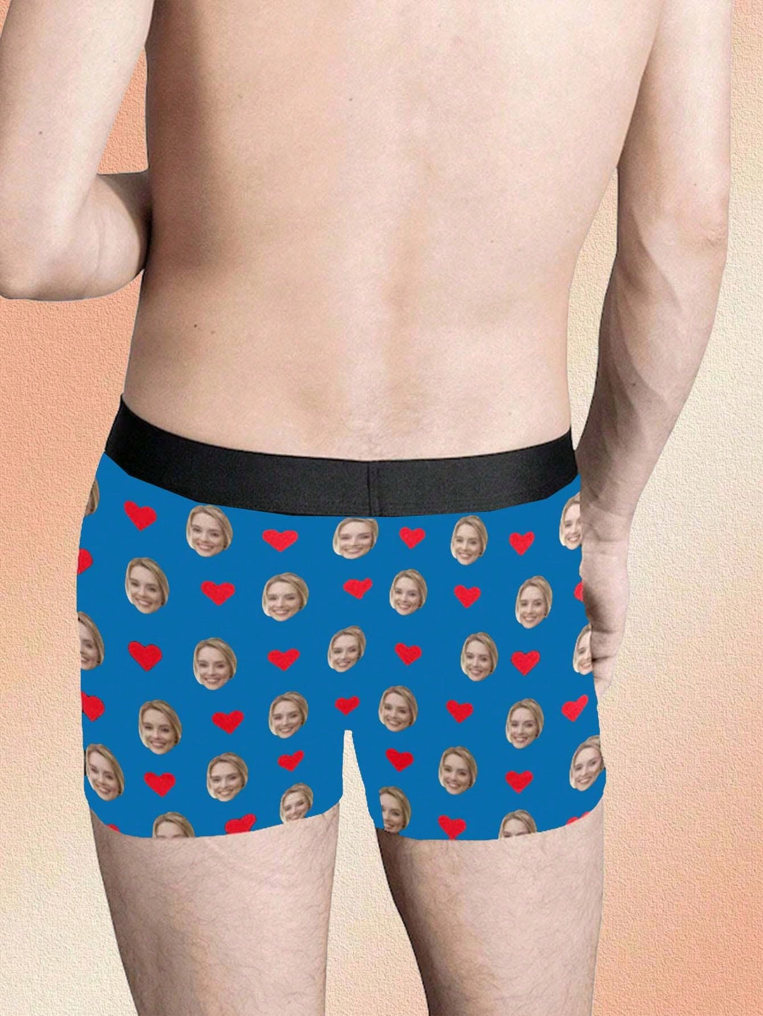 ボーイフレンド、夫、お父さんのための顔入り1ピースカスタムボクサー、写真入りカスタム下着、写真ボクサー、写真ボクサー、パーソナライズされたギフト。