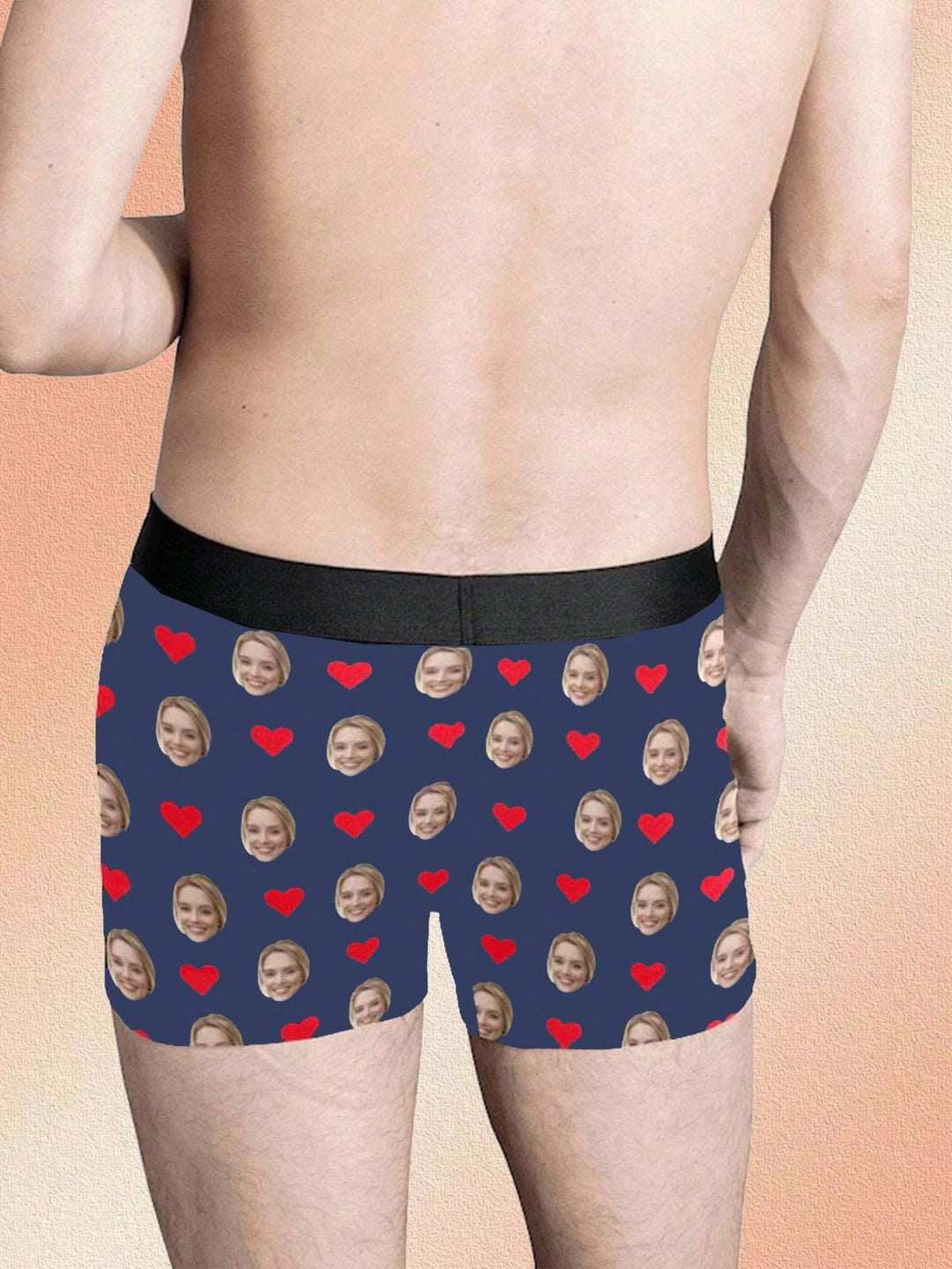ボーイフレンド、夫、お父さんのための顔入り1ピースカスタムボクサー、写真入りカスタム下着、写真ボクサー、写真ボクサー、パーソナライズされたギフト。