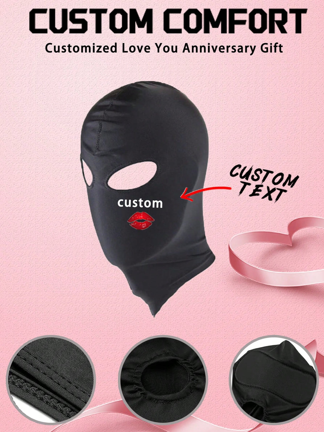 カスタマイズされたメンズとレディースのスキーマスク1個、カスタマイズされたテキスト、カスタマイズされた文字、排他的なカスタマイズされたマスクUV防止防風スカーフ、オートバイ、スノーボードライディング、ロールプレイング、ハロウィーン、日焼け防止マスクに適しています