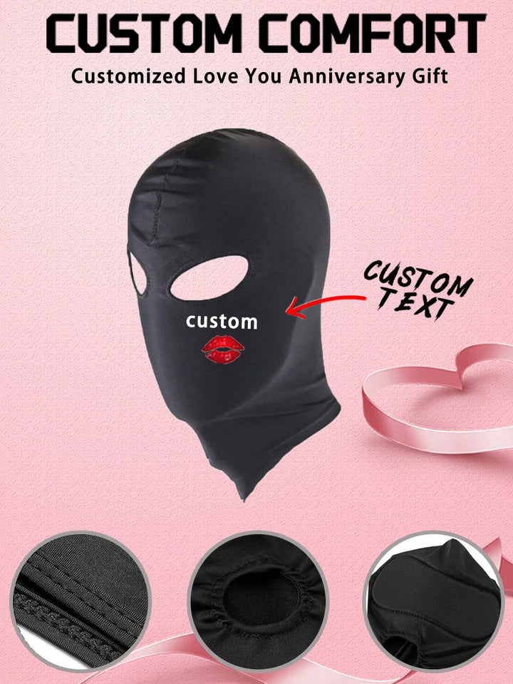 カスタマイズされたメンズとレディースのスキーマスク1個、カスタマイズされたテキスト、カスタマイズされた文字、排他的なカスタマイズされたマスクUV防止防風スカーフ、オートバイ、スノーボードライディング、ロールプレイング、ハロウィーン、日焼け防止マスクに適しています