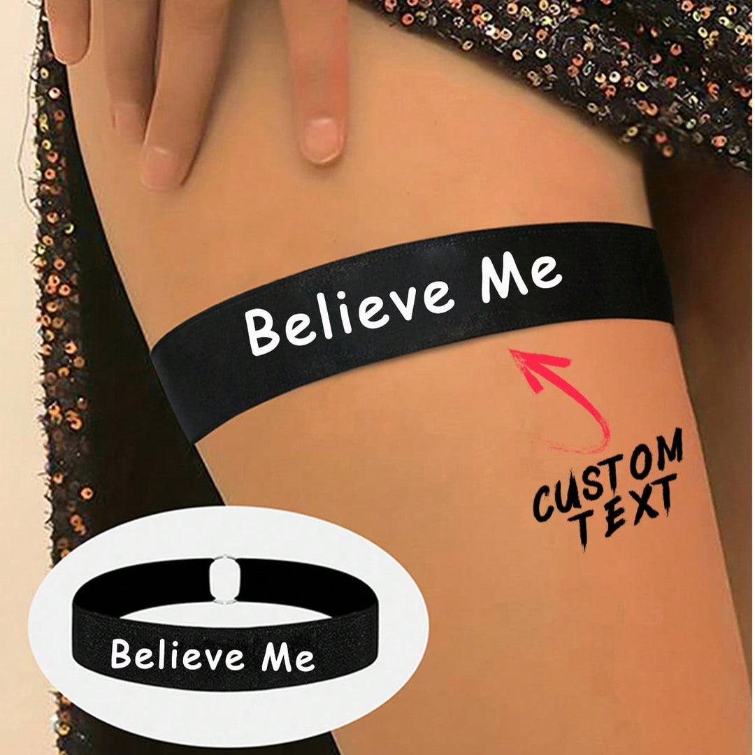 1pc Women's Custom Personalized Leg Ring, Custom Letters, Custom Names, Custom Body Decorations, Fashionable Sexy Underwear Accessories Metal Ring Letter Heart-Shaped Print Leg Chain