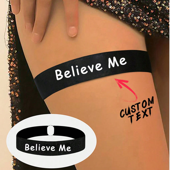 1pc Women's Custom Personalized Leg Ring, Custom Letters, Custom Names, Custom Body Decorations, Fashionable Sexy Underwear Accessories Metal Ring Letter Heart-Shaped Print Leg Chain