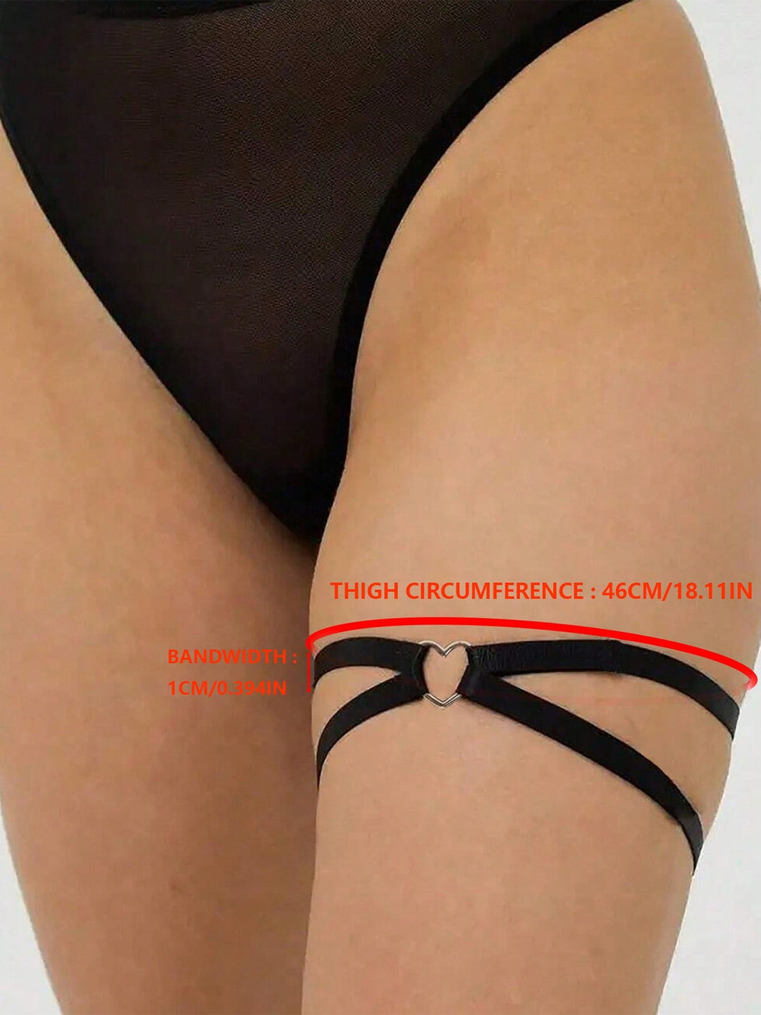 2 PCS Women's Custom Lettering Elastic Thigh Garters, Custom Decorative Leg Loops, Black Adjustable Cross Leg Straps For Fashion Punk Gothic Lolita Leg Loops Halloween