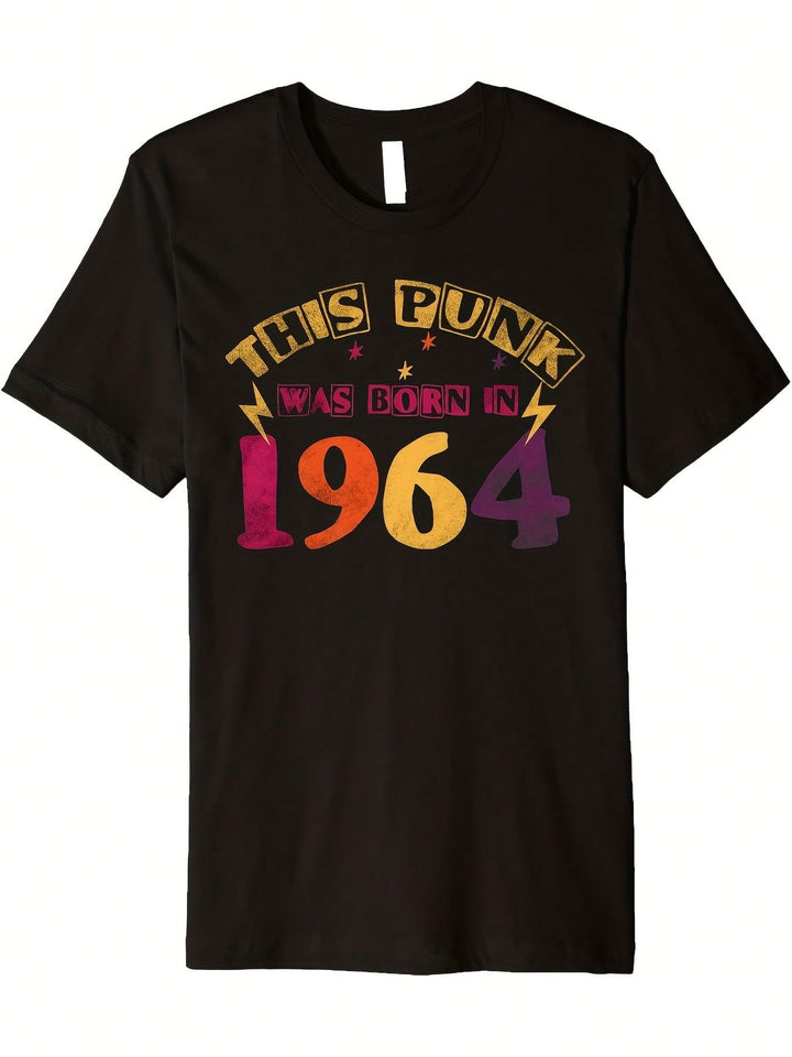 1PCS  100% Cotton Men's Color Printed T-Shirt. Stylish And Simple Men's T-Shirt. This Round Neck Cotton Short Sleeve T-Shirt Is Suitable For Everyday Wear.