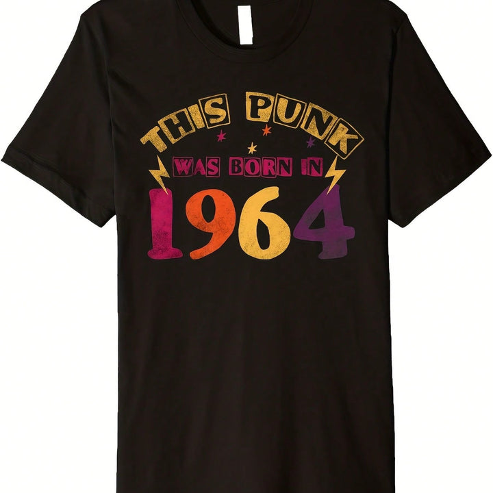 1PCS  100% Cotton Men's Color Printed T-Shirt. Stylish And Simple Men's T-Shirt. This Round Neck Cotton Short Sleeve T-Shirt Is Suitable For Everyday Wear.