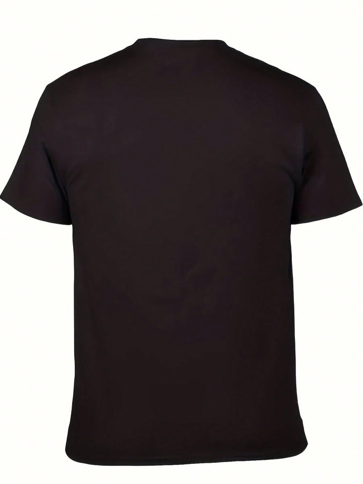 1PCS  100% Cotton Men's Printed T-Shirt. Interesting And Lovely Men's T-Shirt. This Round Neck Cotton Short Sleeve T-Shirt Is Suitable For Everyday Wear.