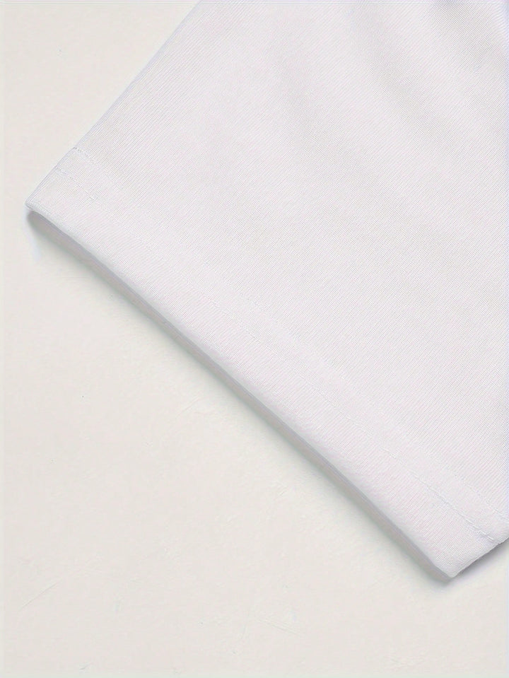 1PCS Piece 100% Pure Cotton Women's Patterned T-Shirt. Photo Printed Short Sleeves, Perfect For Festive Memorial Day Wear.