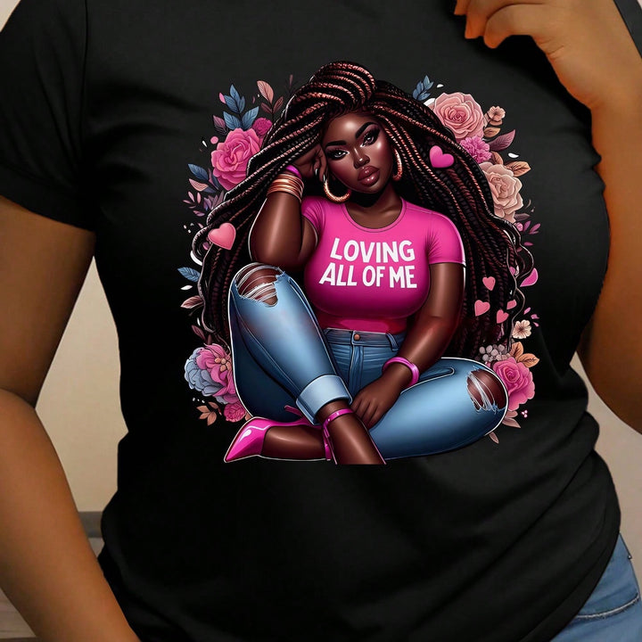 1PCS 100% Cotton Women's Graphic Fashion T-Shirt. This Round Neck Cotton Short Sleeve T-Shirt Is Perfect For Everyday Outings.