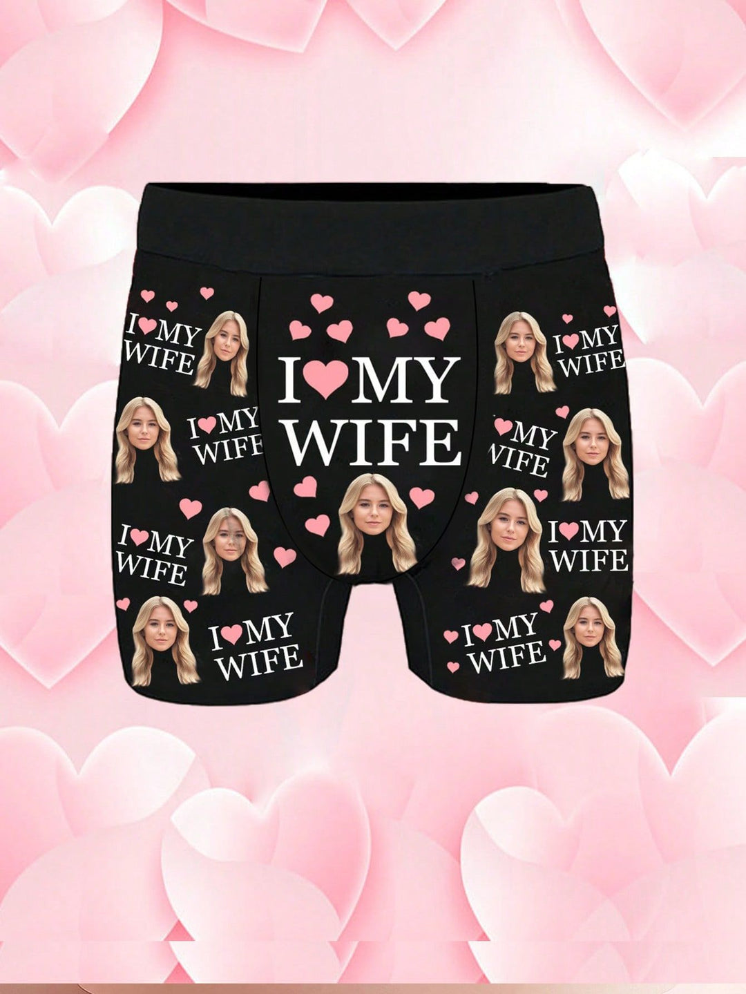 Custom Face Printed Boxer Briefs Wife Photo Underwear Sweet & Funny Gifts for Husband