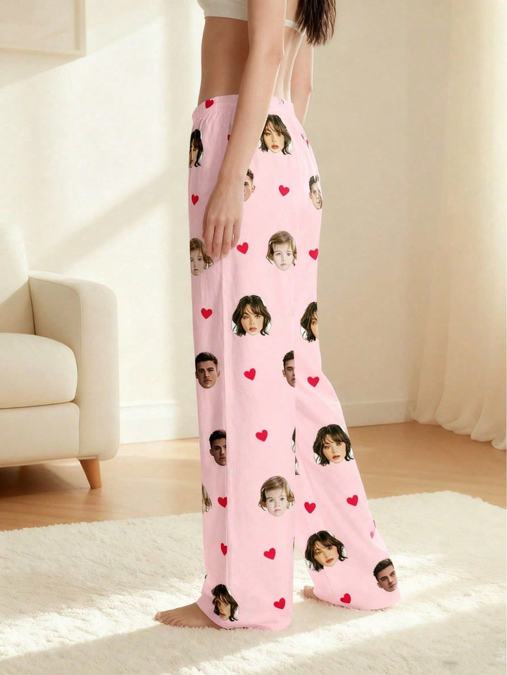 Design Your Own Face Lounge Pants Personalized Photo Pajama Bottoms