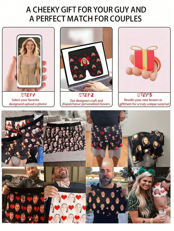 Design Your Own Face Boxer Briefs Personalized Photo Underwear Gifts