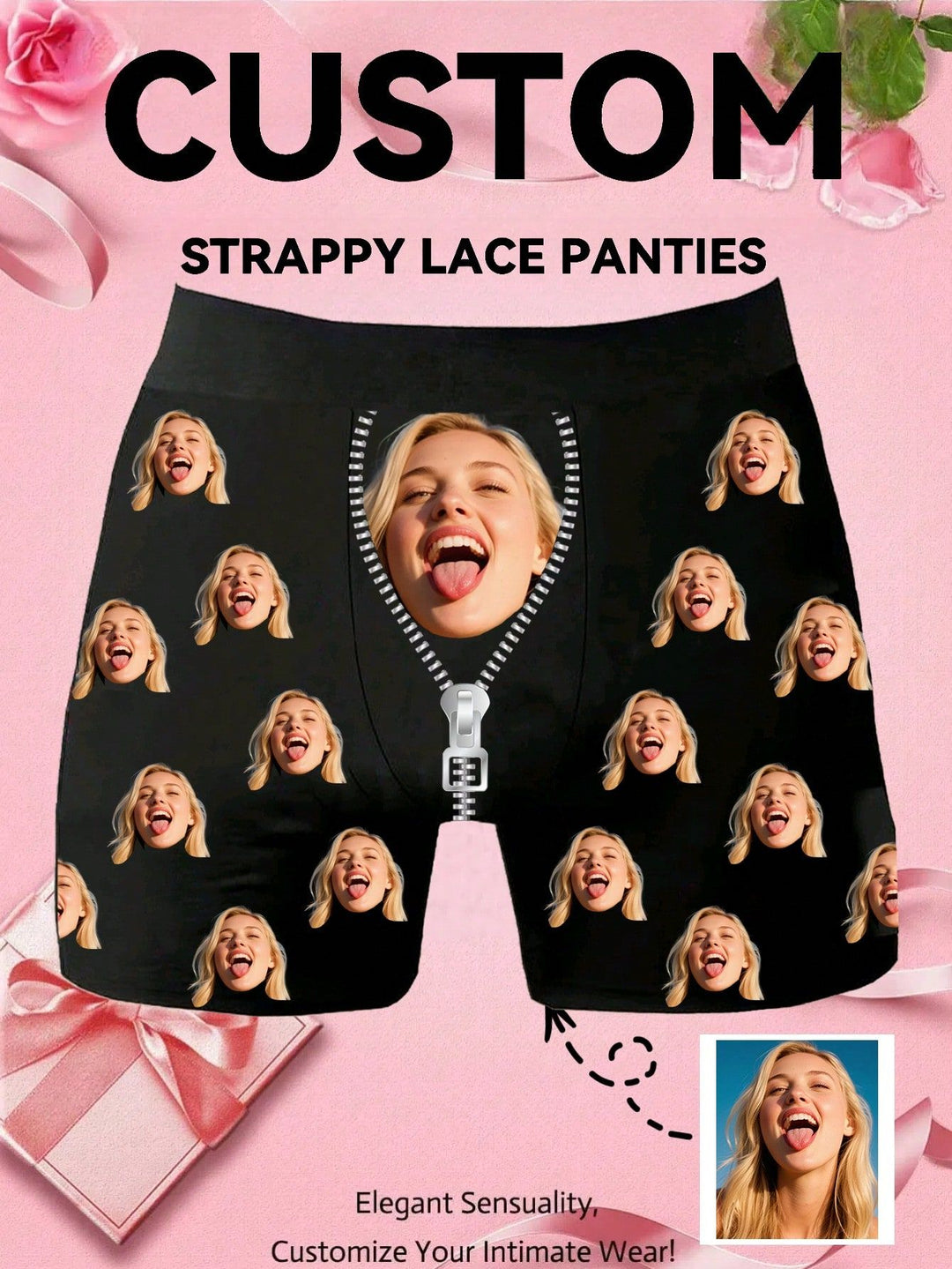 Funny Custom Face Boxer Briefs Personalized Anniversary Gifts for Boyfriend
