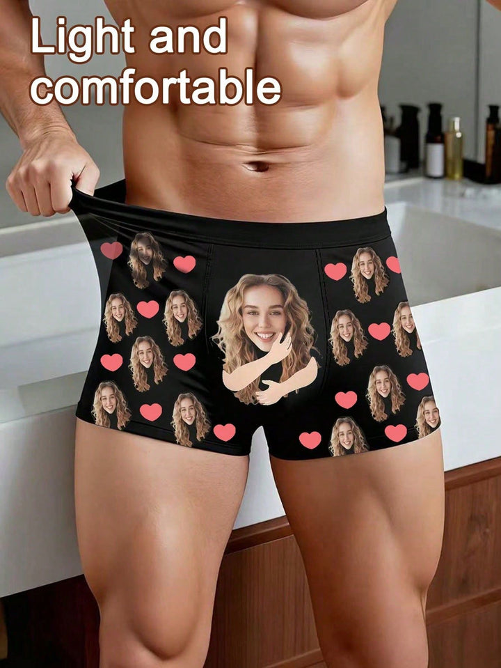 Unique Custom Face Boxer Briefs Personalized Photo Valentine's Gifts